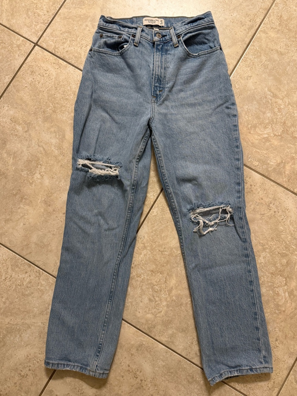 Abercrombie & Fitch 90s Straight Ultra High Rise Curve Love Jeans Size 26/2XS